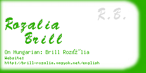 rozalia brill business card